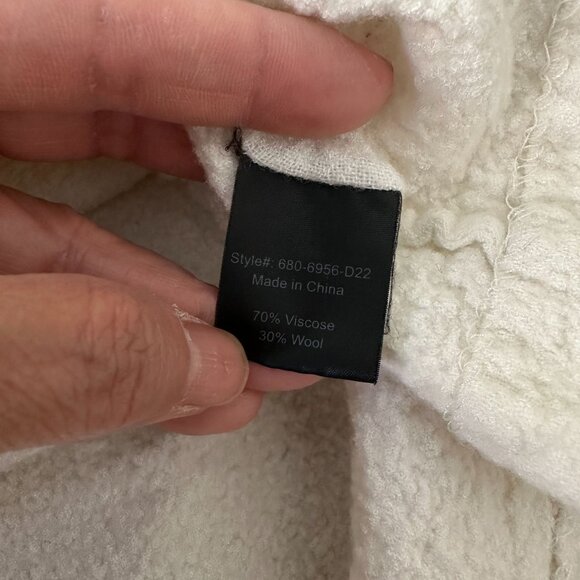 Jennie Kayne Wool Blend Cardigan Front Button Closure Crew Neck 3/4 Sleeve Flawe - Picture 8 of 14